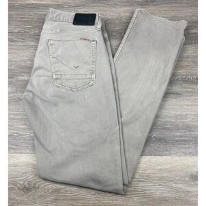 Hudson Byron Jeans Mens 31x33 Gray Five Pocket Straight Stretch Denim USA Made